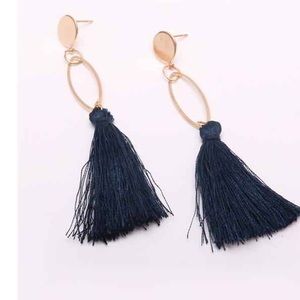 Tassel earrings Blue